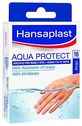 Hansaplast Cerotti Aqua Protect Resistenti all'Acqua per Mani e Dita 3 Formati Assortiti - 16 Pezzi