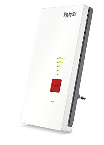 AVM FRITZ! 2400 Ripetitore / estensore segnale WiFi AC+N (Dual Band fino a 1.733 MBit/s a 5GHz + 600MBit/s a 2,4 GHz), Bianco