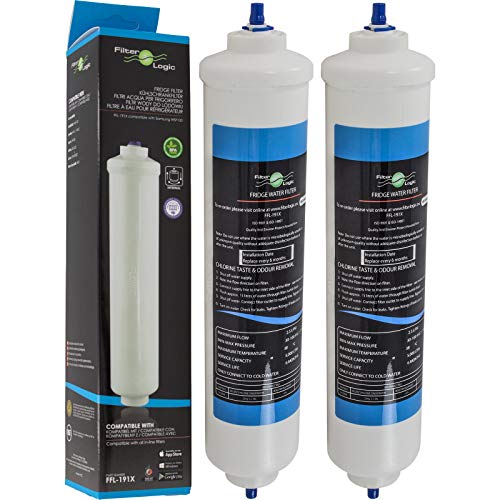 2x Filtri acqua esterno per frigoriferi americani Samsung / LG / Bosch / Siemens - DA29-10105J, DA2910105J, HAFEX/EXP, 5231JA2010B, 5231JA2010C, WSF-100, WSF100 etc.