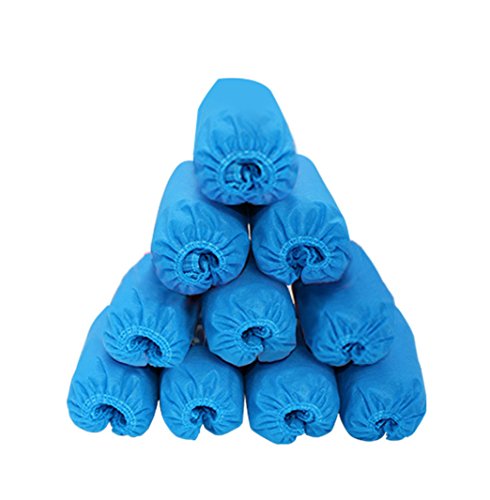 CHRISLZ Cuscini Monouso Antisdrucciolevole Tessuti Resistenti One-off Copri Copri in Tessuto non Tessuto Copertine 100 pezzi(BLUE)
