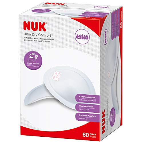 Nuk 10252081 Ultra Dry Coppette Assorbilatte, 60 Pezzi, Bianco