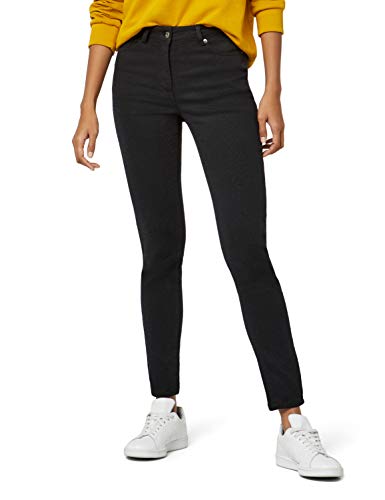 Marchio Amazon - find. Animal Jacquard Jeans Skinny Donna, Nero (Black), 38W / 32L, Label: 38W / 32L