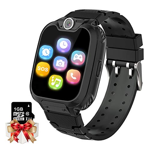 Smartwatch per Bambini Orologio da Gioco - Game Music Smart Watch (Include 1GB Micro SD Card) con Lettore Musicale MP3 Call Games Camera Recorder Sveglia per Ragazzi Ragazze (Nero)