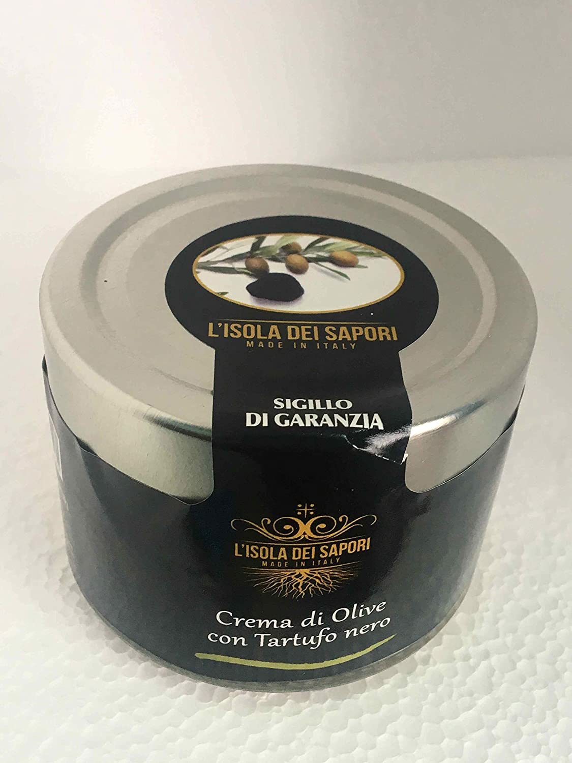 15 x 200 gr - Crema di olive artigianale prodotta con tartufo nero estivo, di Laconi. Lavorata daglia artigiani dell'Isola dei Sapori