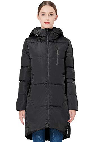 Orolay Donna Elegante Piumino Inverno Giacca con Cappuccio Nero XS