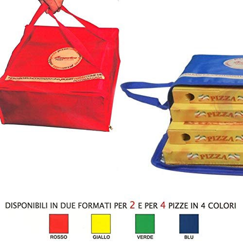 CBI Portapizza Termico trasportino 2 posti Oppure 4 posti Contenitore Box Trasporto Pizza (4 posti)