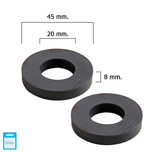 Wolfpack 5411110 - Anello magnete in ferrite 45x20x8mm (blister 2 pezzi)