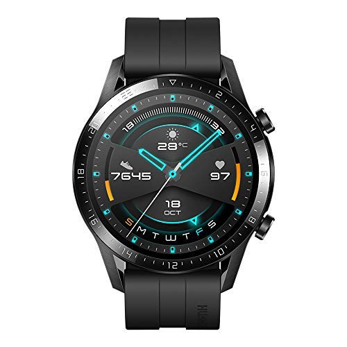 HUAWEI Watch GT 2 Smartwatch 46 mm, Durata Batteria fino a 2 Settimane, GPS, 15 Modalità di Allenamento, Display del Quadrante in Vetro 3D, Chiamata Tramite Bluetooth, Matte Black