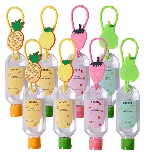Portachiavi portatile da viaggio per bottiglie di frutta da 50 ml, contenitore vuoto ricaricabile, perfetto per i bambini per trasportare il disinfettante per le mani