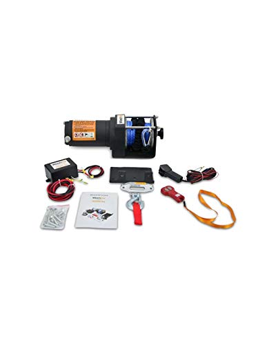 WinchPro - Verricello elettrico, 1360 kg, telecomando senza fili, 12 metri di cavo sintetico Dyneema, 12V, Piastra di montaggio - AG / AW-3000SR