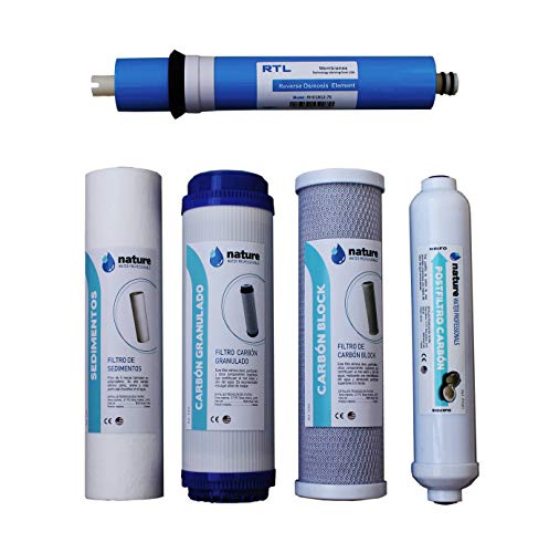 Nature Waterprofessionals - Confezione di filtri per osmosi inversa e membrana