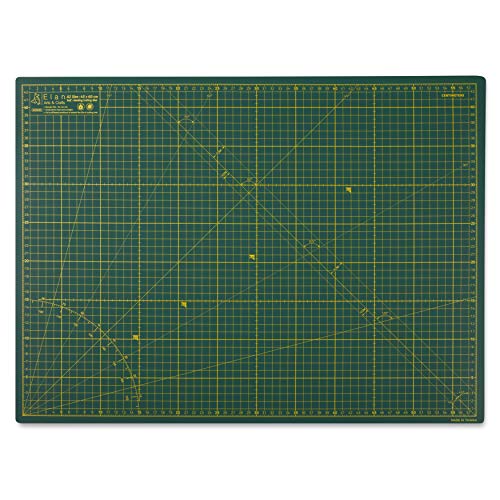 Elan Tappetino da taglio A1 verde, cutter per tessuti 5 strati autorigenerante, tappeto pvc, cutting mat artigianale, tappetino taglio, hobby creativi, e piano per tavoli 60 x 90 tappetino A1