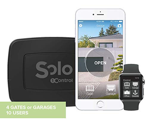1Control SOLO 2 gen, Apricancello Bluetooth 4.0 per Smartphone per Cancelli e Porte Garage Controllati da Radiocomando, Nero