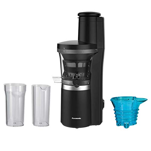 Panasonic MJ-L700KXE Slow Juicer, Estrattore di Succo Senza Lame, Accessorio Sorbetti, Imbocco Largo per Frutta/Verdura Intera, Design Salvaspazio, 150W, Nero