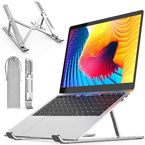 LeekaoWee Supporto PC Portatile, Pieghevole Regolabile Alluminio Leggero Porta Notebook Riser Compatibile con MacBook Air/PRO, Huawei, Altri 10-15.6” Tablet