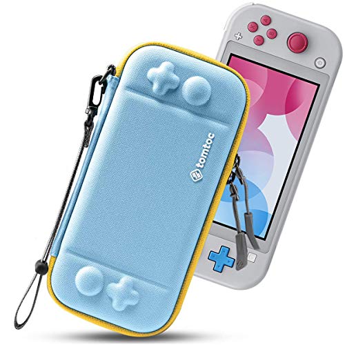 tomtoc Custodia Protettiva Sottile per Nintendo Switch Lite, Custodia da Trasporto Portatile Originale Brevettata con 8 cartucce di Gioco e Protezione di Livello Militare