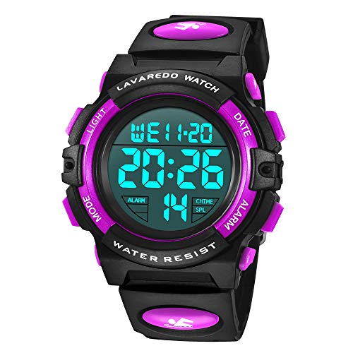 Orologi per bambini, ragazzi, ragazzi e adolescenti digitale, orologio sportivo multifunzione, impermeabile, digitale, con luce LED, sveglia e data calendario, per bambini e bambini