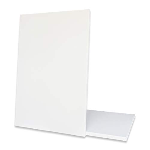 Eono by Amazon - Tela Allungata 75 cm x 58 cm Set di 2 Fogli 100% Cotone Bianco