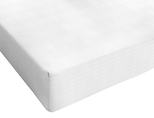 Italian Bed Linen Max Color Lenzuolo sotto a 1 Piazza e Mezza, 100% Cotone, Bianco, 120 x 200 cm