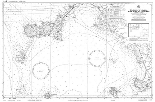 Istituto Idrografico Della Marina IIM 5/D Carta Nautica Didattica 5D dal Canale di Piombino al Promontorio Argentario e Scoglio Africa