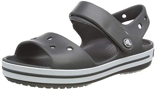 Crocs Crocband Kids, Sandali con Cinturino alla Caviglia Unisex-Bambini, Graphite, 19/20 EU