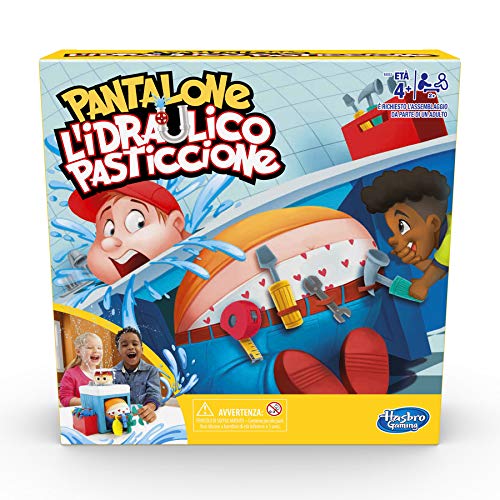 Hasbro Gaming- Gioco Pantalone l'Idraulico Pasticcione, in Scatola, Multicolore, E6553