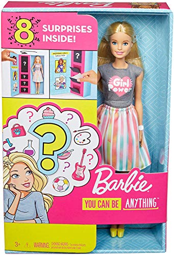 Barbie Carriere con Abiti A Sorpresa, Bambola Bionda  con 2 Vestiti e Accessori da scoprire, per Bambini 3+ Anni, GFX84