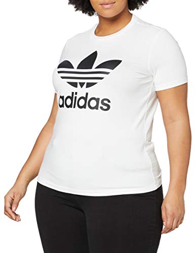 adidas Trefoil Tee T-Shirt, Donna, White/Black, 40