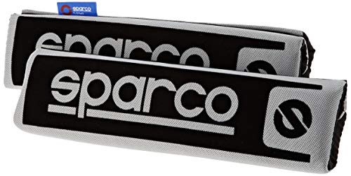 Sparco OPC12120001 Cuscino Passacintura, Nero, Set di 2