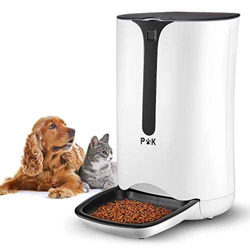 PUPPY KITTY 7L Alimentatore Distributore Automatico di Cibo per Cani Gatti Animali Domestici Display LCD, Porzione di Controllo Registrazione Vocale Timer Programmabile Fino a 4 pasti al Giorno