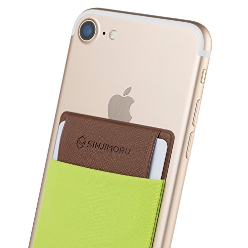 Sinjimoru Porta Carte di Credito con Portafogli, Porta Carte di Credito per iPhone e Android. Sinji Pouch Flap, Verde.
