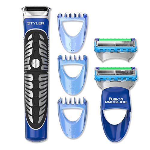 Gillette Fusion ProGlide Styler Rasoio Regolabarba 3 in 1, Regola, Rade e Rifinisce, Resistente All’Acqua, 3 Lamette + 3 Regolatori di Lunghezza Intercambiabili, 2 mm, 4 mm, 6 mm