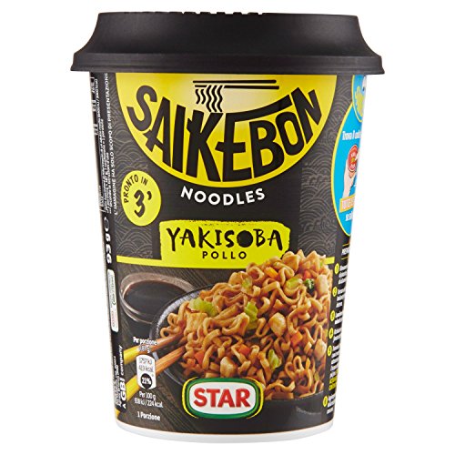 Saikebon - Noodles Istantanei Di Farina Di Frumento , Condimento Di Salsa Di Soia, Verdure E Carne Di Pollo - 93 G