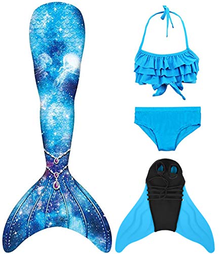 NAITOKE Bambina Coda Sirena con Bikini-4PC