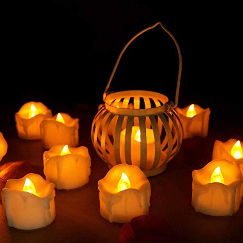 innislink LED Candele, Candele Senza Fiamma a LED con Funzione Timer 12pcs lumini FLAC Nucleo Candela elettrica a Batteria luci Decorazione per Albero di Natale Pasqua Festa di Matrimonio – Bianco