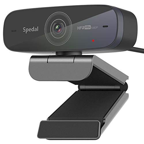Webcam 60fps, Webcam HD con Microfoni e Autofocus, Desktop o Laptop con Webcam USB, Web Camera Streaming OBS/Skype/Facebook/Youtube Compatibile per Mac/Windows