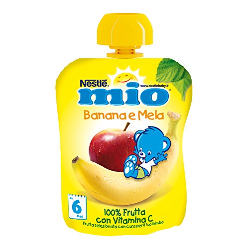 Nestlé Mio Frutta Grattugiata da Spremere Melabanana 100% Frutta, senza Glutine, 90 ml