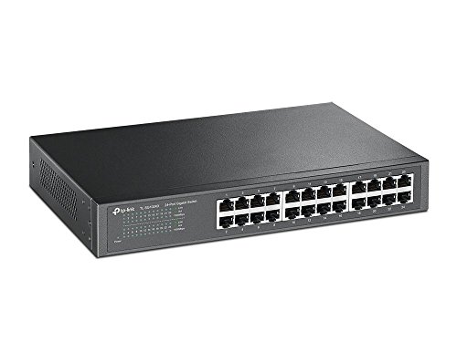 TP-Link TL-SG1024D Desktop Switch, 24 Porte RJ45 Gigabit, 10/100/1000 Mbps, Plug & Play, Struttura in Acciaio