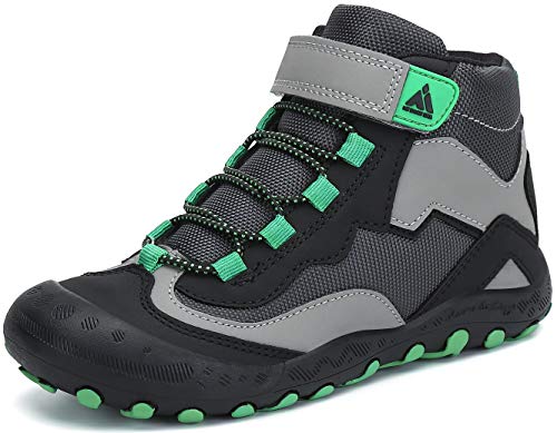 Mishansha Bambini Trekking Scarpe da Escursionismo Ragazzi Scarpe per Trekking Antiscivolo Unisex Sneaker Nero Gr.34