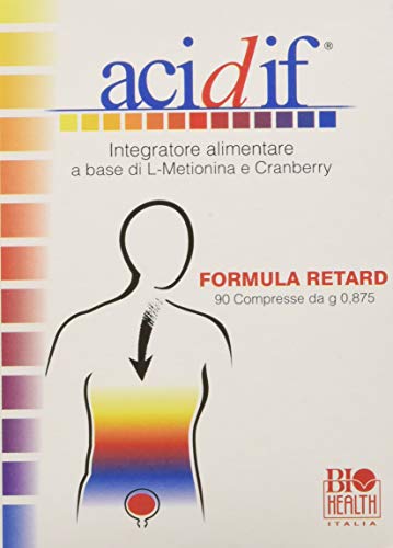 Acidif di Biohealth Italia - Integratore Alimentare a Base di L-Metionina e Cranberry - Confezione da 90 compresse