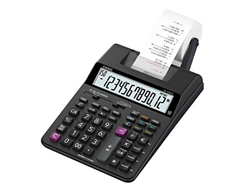 CASIO HR-150RCE calcolatrice scrivente portatile - Display a 12 cifre, stampa 2,0 righe/sec., nuove funzioni check & correct, funzioni After print e re-print, alimentatore incluso