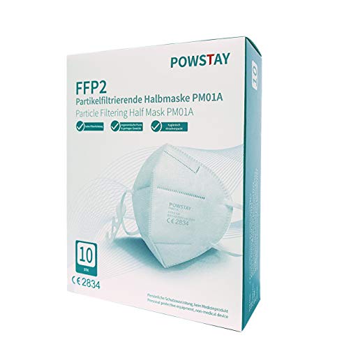 EasyCHEE Powstay PM01A Maschera di protezione antiparticolato FFP2 NR, 10 pezzi