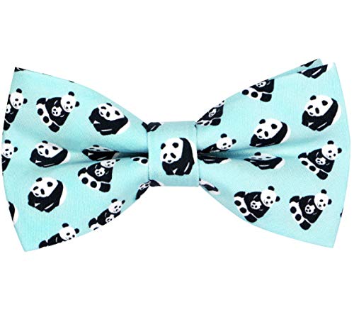 OCIA® 100% Cotone Uomo/bambini e ragazzi Cravattino Farfalla Smoking Regolabili Da Uomo Per Smoking Nozze Festa Pre-Annodati - Vari Colori (Panda, M - (dai 6 anni ai giovani))