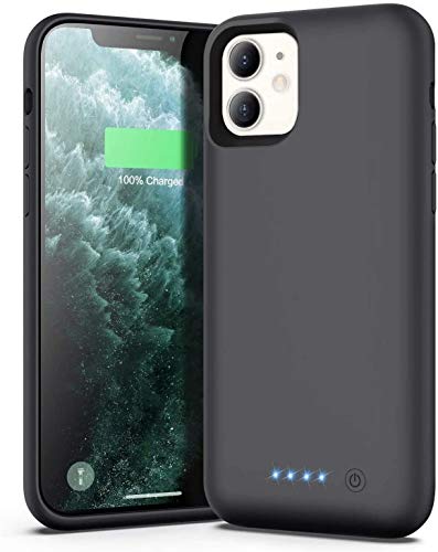 Cover Batteria per iPhone 11,Ekrist 6800mAh Cover Ricaricabile Custodia Batteria Cover Caricabatterie Battery Case per iPhone 11 [6.1''] Cover Esterna Portatile Caricabatterie Charger Case Power Bank