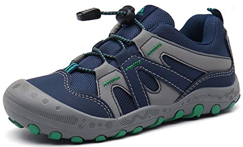 Mishansha Bambini Calzature da Passeggio Ragazza Esterno Scarpe da Escursionismo Ragazzo Antiscivolo Scarpe Sportive Estive Sneaker Morbida Lacci a Chiusura Rapida Blue 27