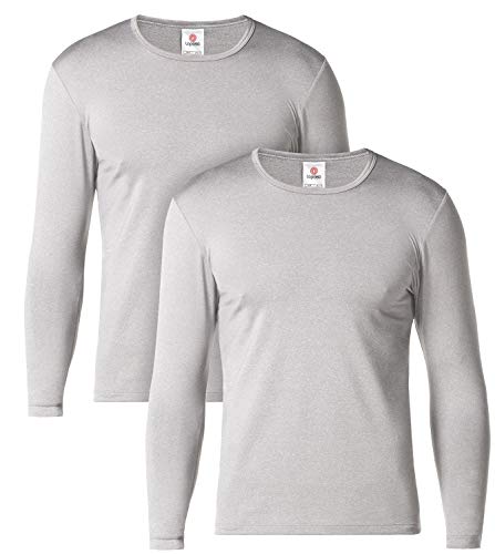 LAPASA Uomo T-Shirt Termica Pacco da 2 o 1 –Ti Tiene al Caldo Senza Stress- Intimo Maniche Lunghe Invernale Lightweight M09