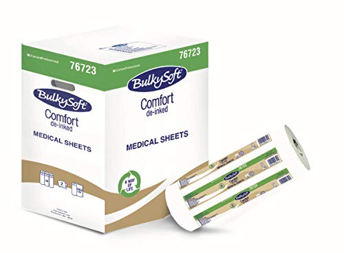 BulkySoft® comfort lenzuolini medici ECOLOGICI 2 veli, in carta riciclata h60 - CARTONE DA 6 ROTOLI
