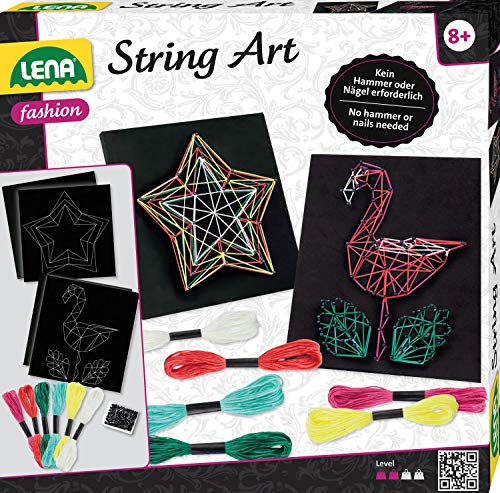 Simm Lena String Art Flamingo & Stern, Multicolore