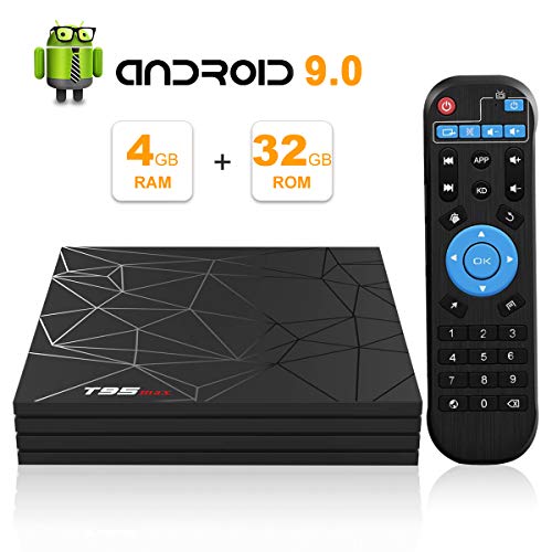Android TV Box, Android 9.0 TV BOX 4 GB RAM 32 GB ROM H6 Quad core corex-A53 Supporto 3D 6K Ultra HD H.265 WiFi 2.4 GHz Ethernet HDMI Smart TV BOX