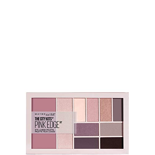 Maybelline New York City Kit Palette Ombretti Total Look Pink Edge, Set con 8 Ombretti, 1 Blush e 1 Illuminante Viso